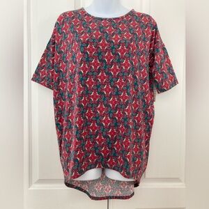 NWT Lularoe Irma Tunic Size XXS 2XS burgundy wine teal Hi Lo Shirt top LLR NEW